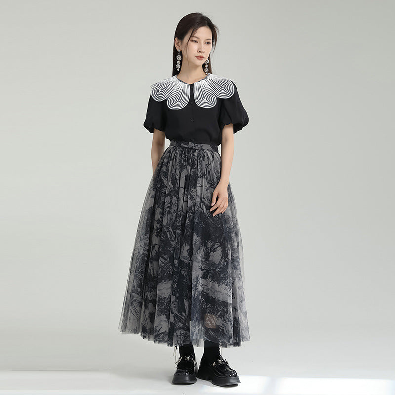 Tulle flower skirt