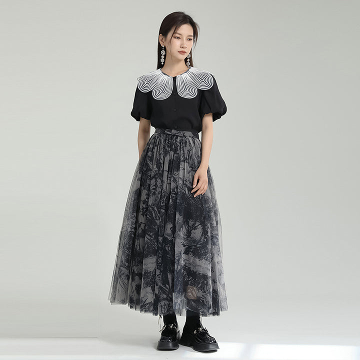 Tulle flower skirt