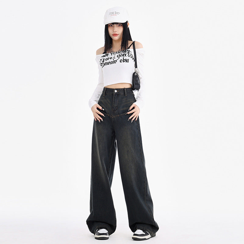 Loose and slim fit wide-leg pants