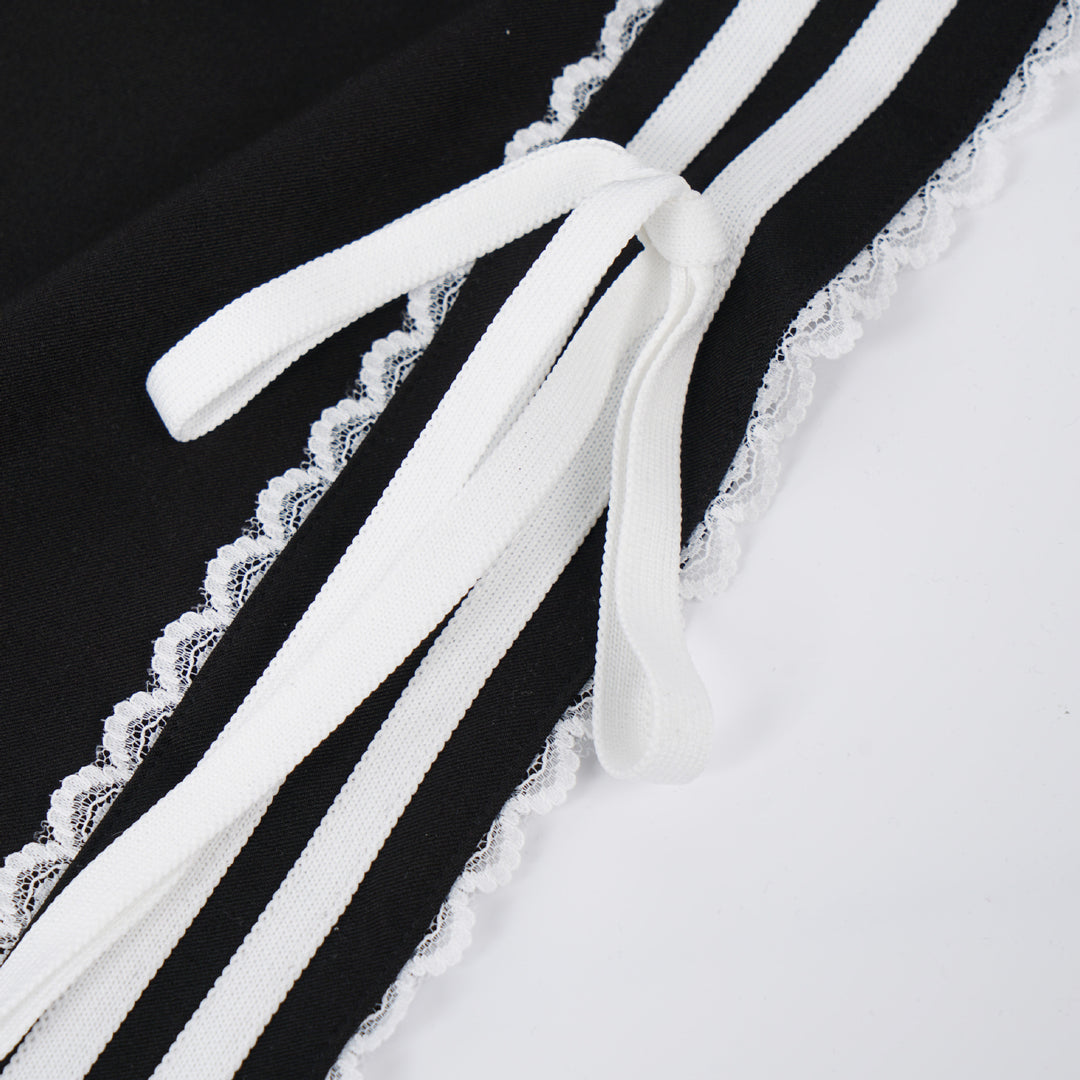 Side Line Frill Ribbon Long Pants