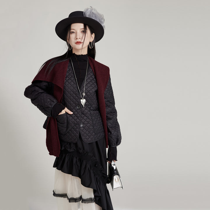 Loose Diamond Padded Jacket
