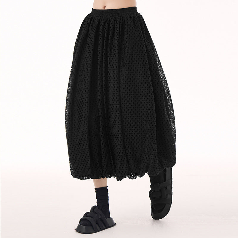 Mesh balloon skirt