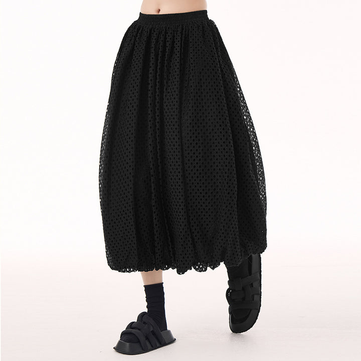 Mesh balloon skirt