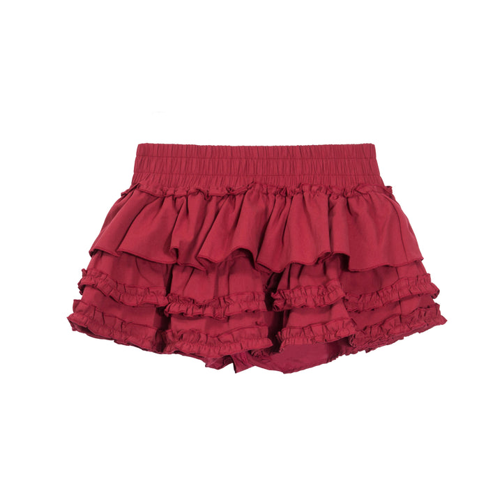 Tiered frill mini skirt