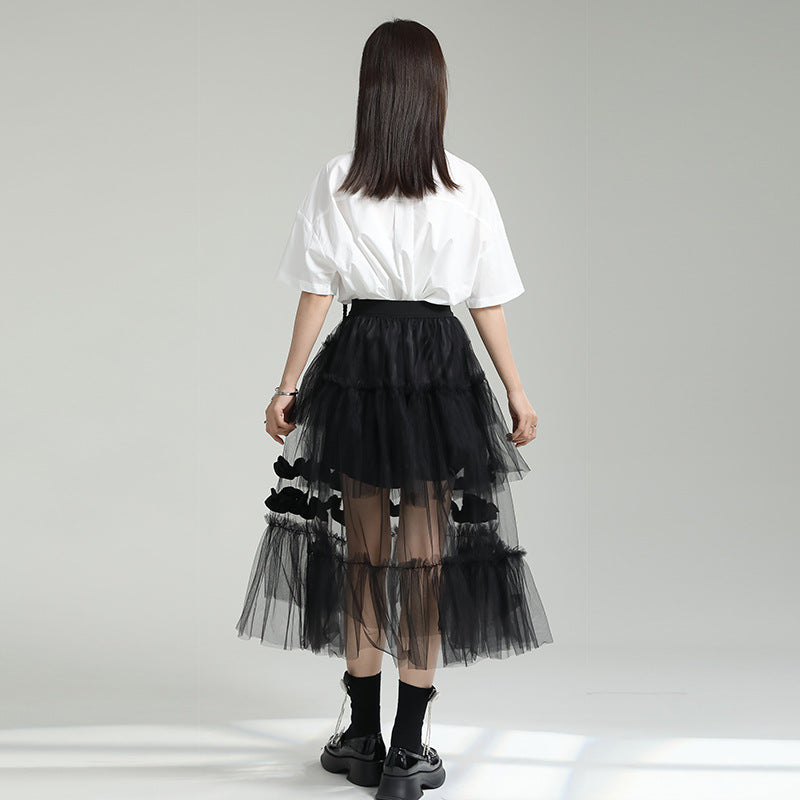 Tulle layered frill skirt
