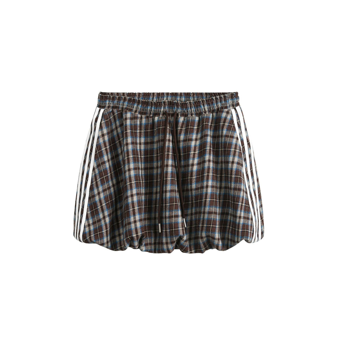 Plaid line skirt