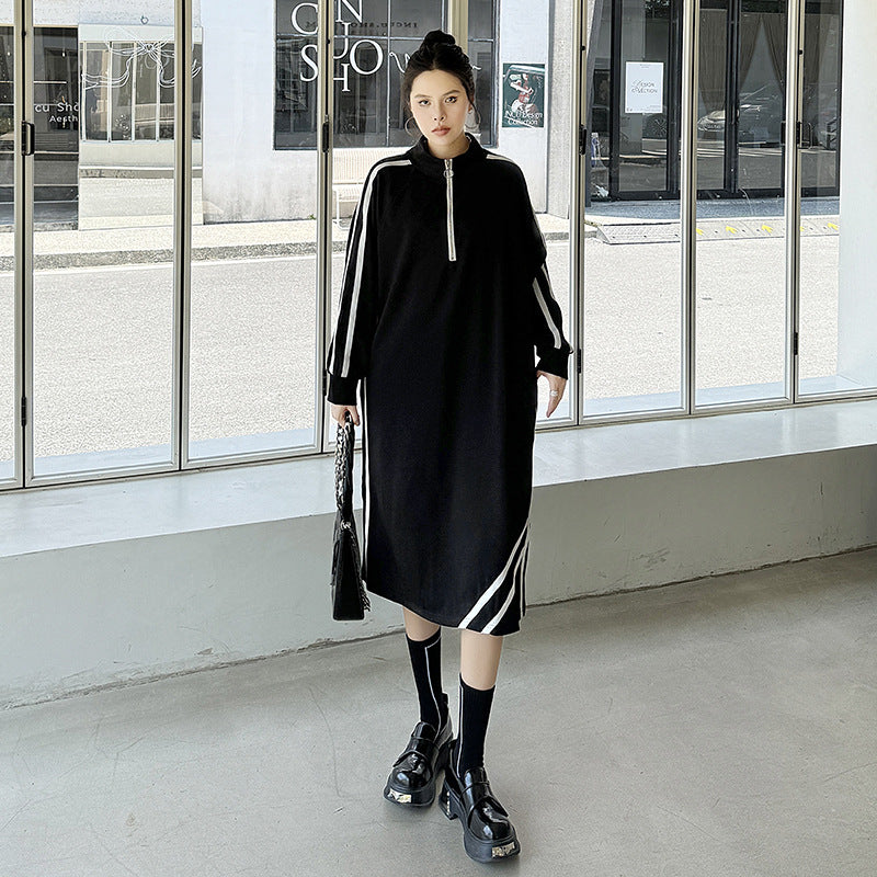 Jersey loose slim A-line onepiece