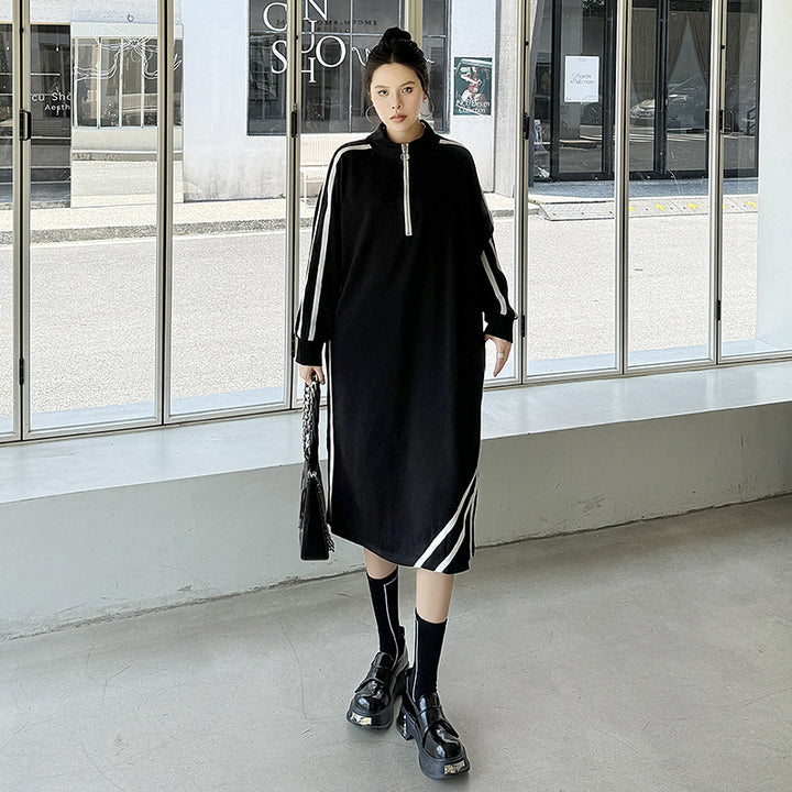 Jersey loose slim A-line onepiece