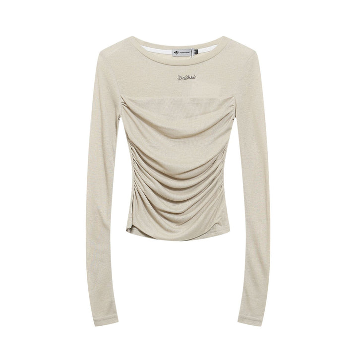 Sweet Pure Desire Halter Bow Print Irregular T shirt