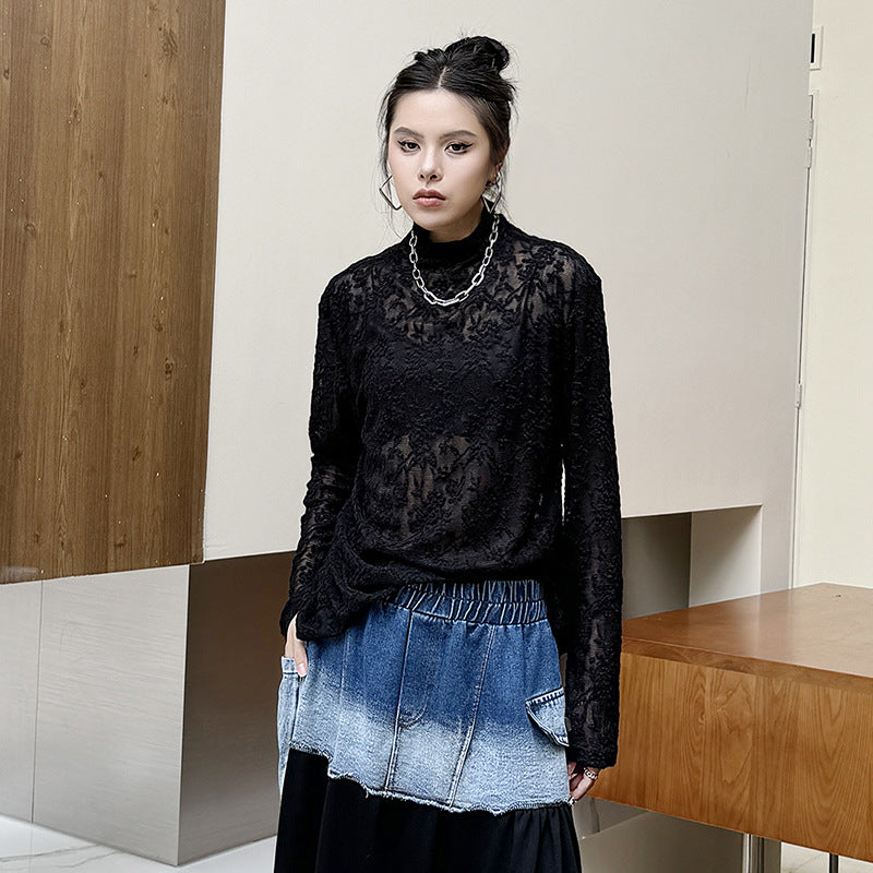 Lace Long Sleeve Tops