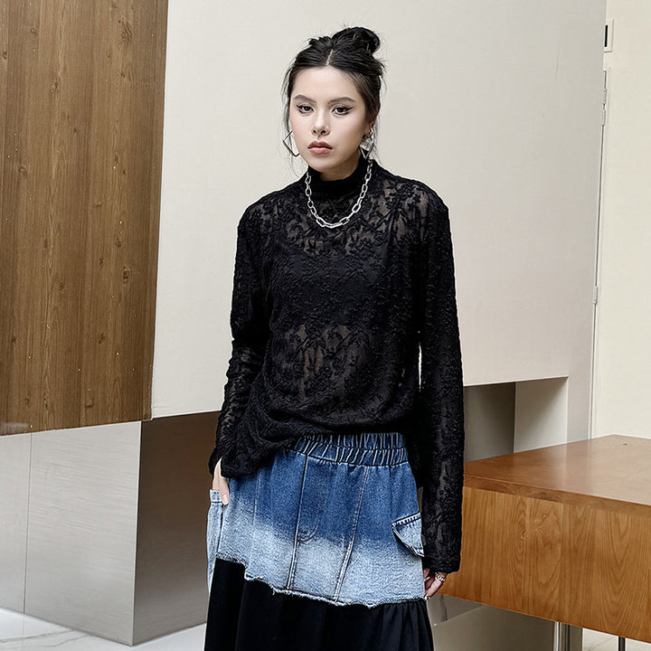 Lace Long Sleeve Tops