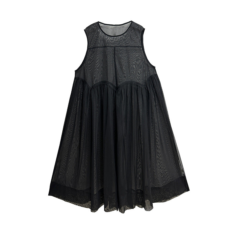 See-through sleeveless dress