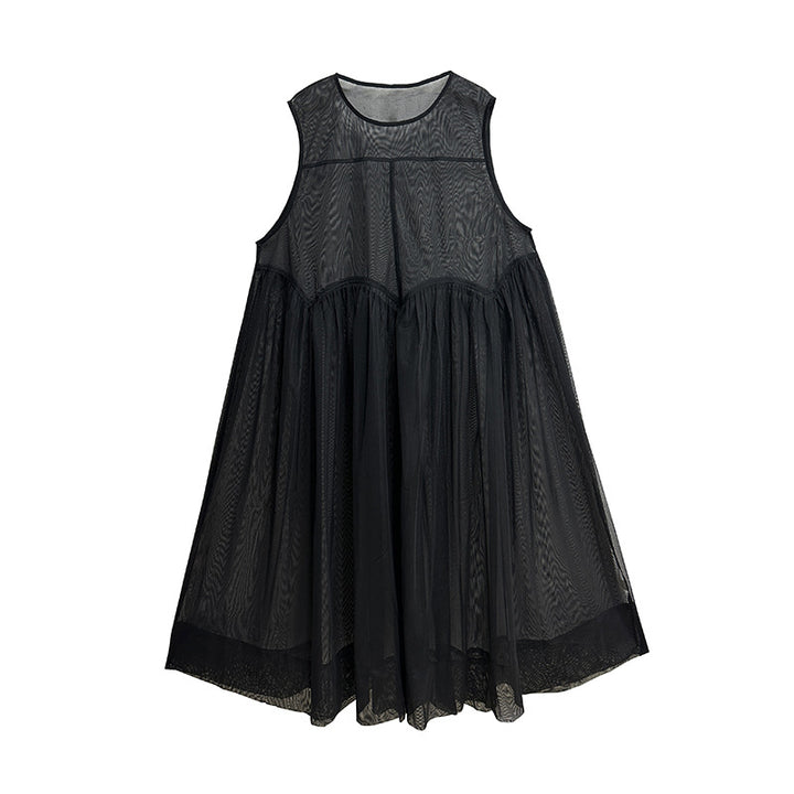 See-through sleeveless dress