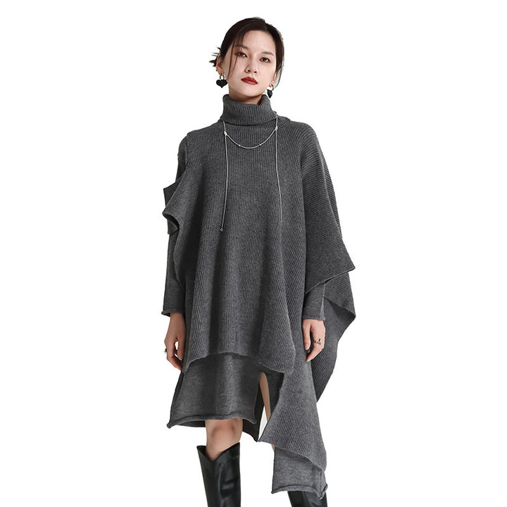 Asymmetry Knit Pullover Setup