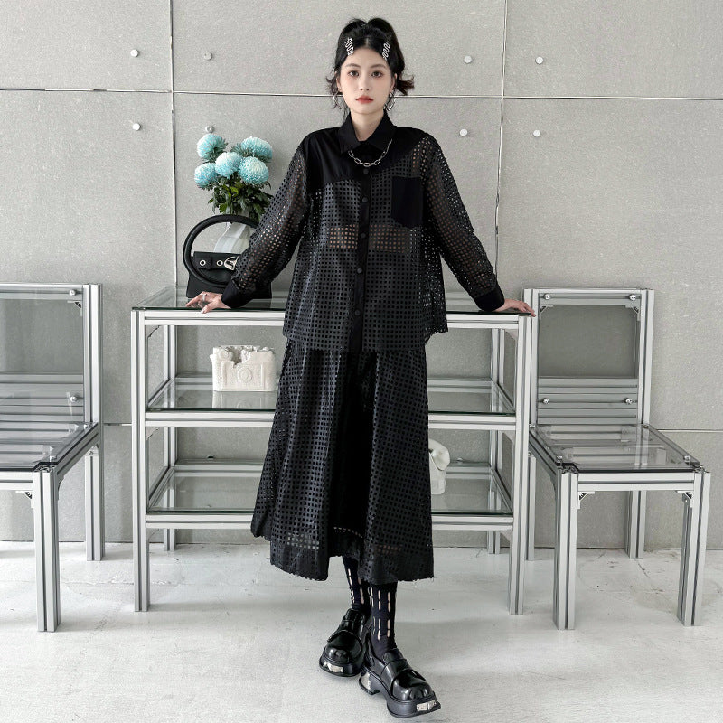 Mesh tops / mesh flare skirt