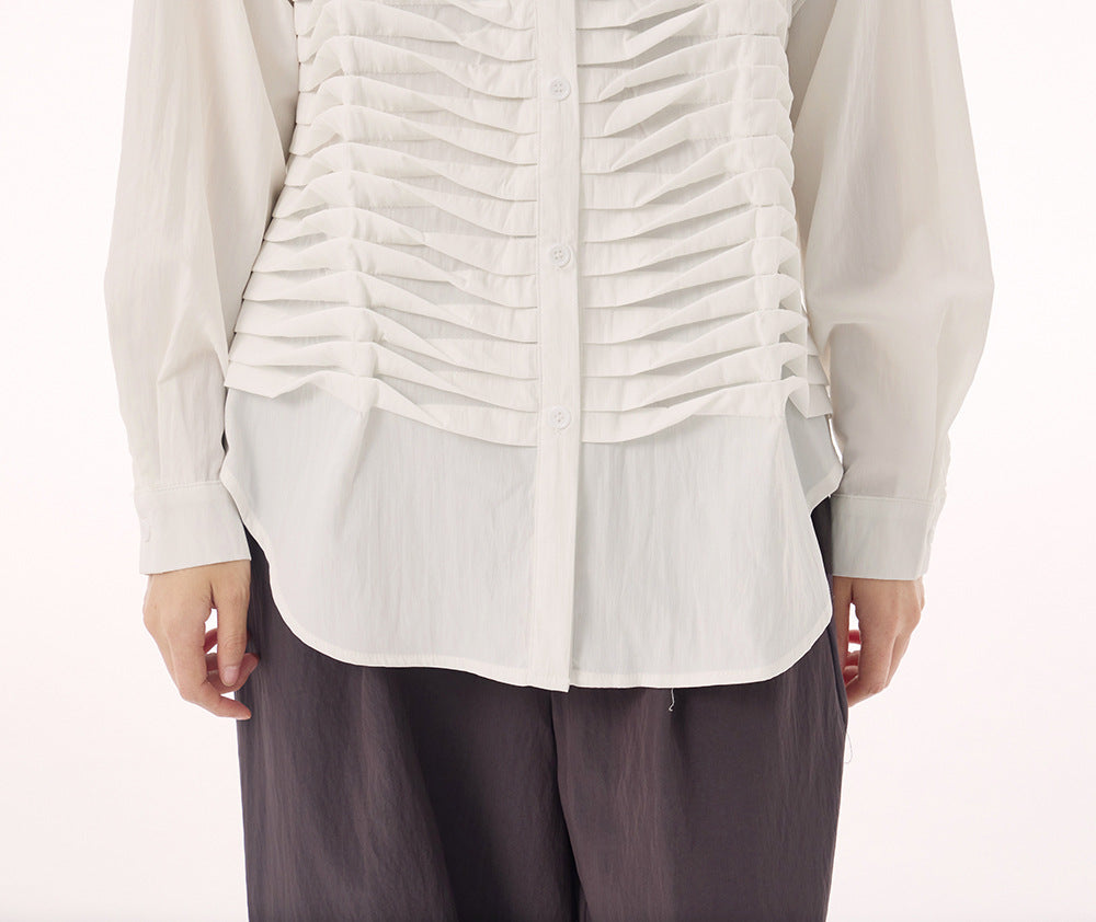 Front tuck loose shirt