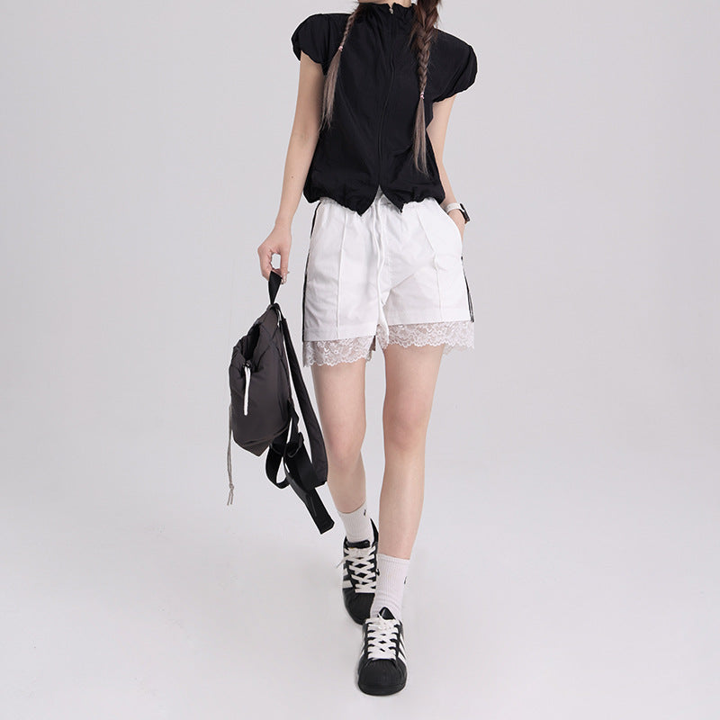 Sports ballet casual design lace shorts pants