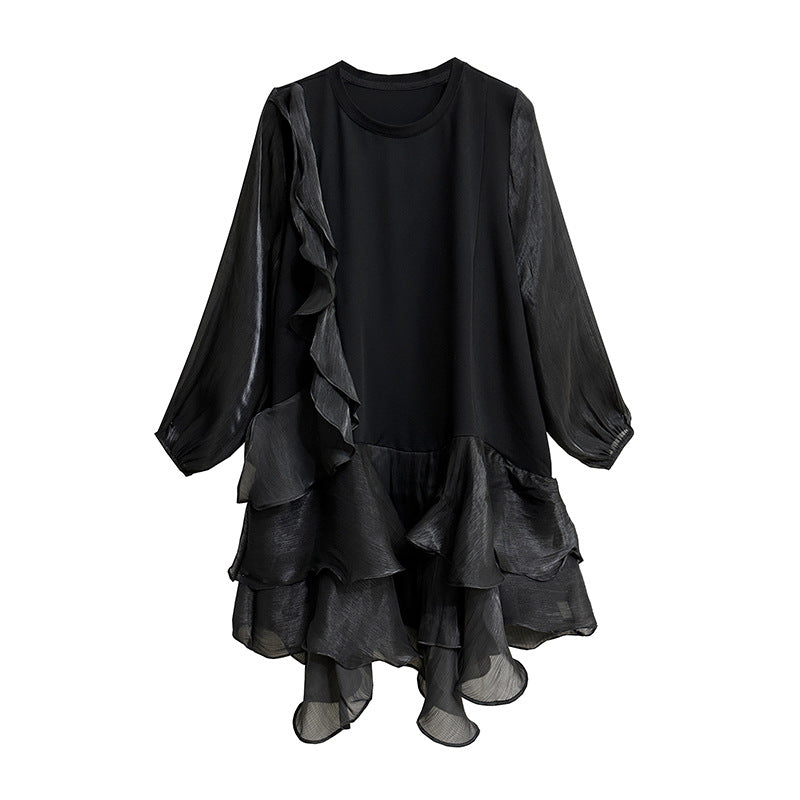 Long Sleeve Raffle Dress