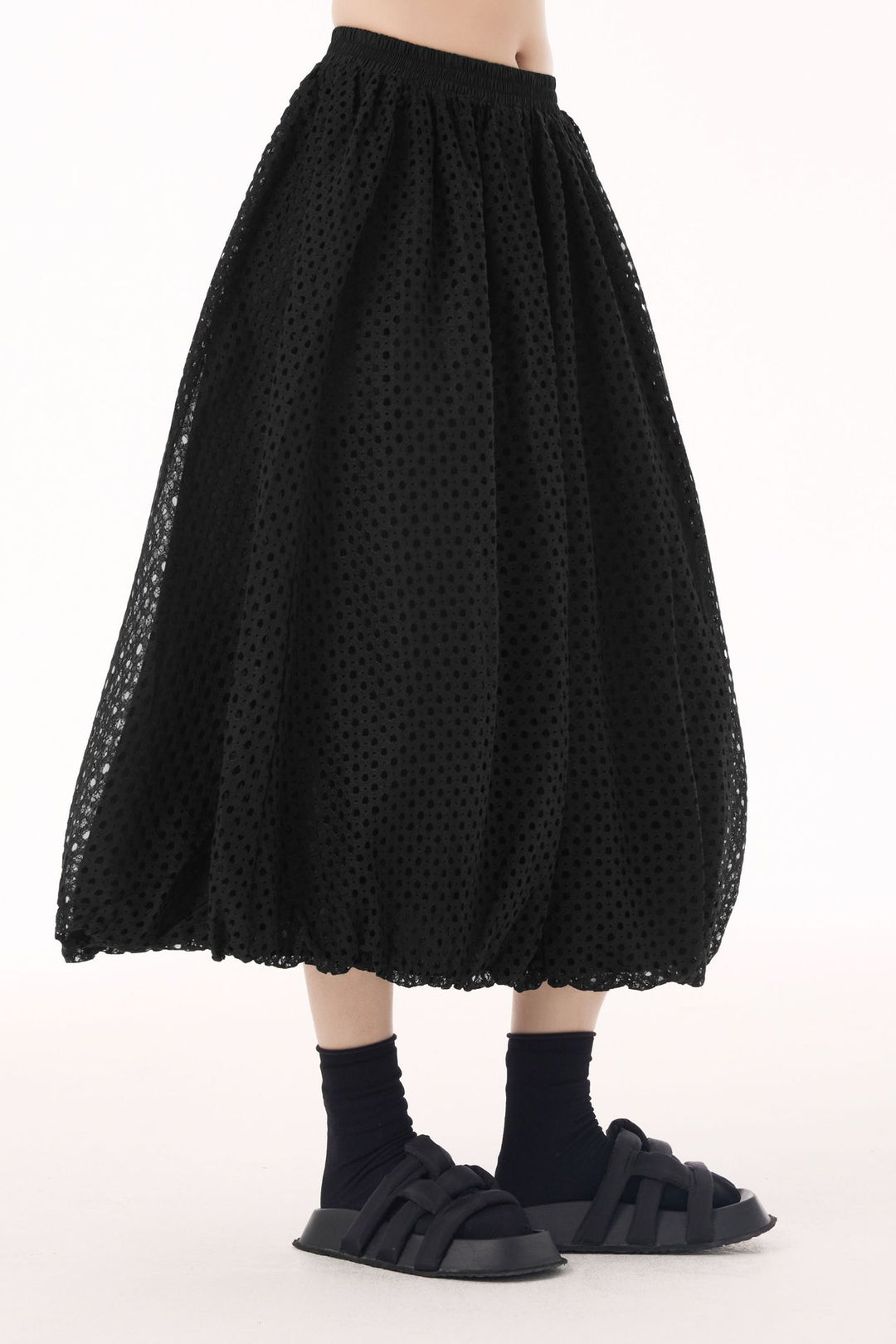 Mesh balloon skirt