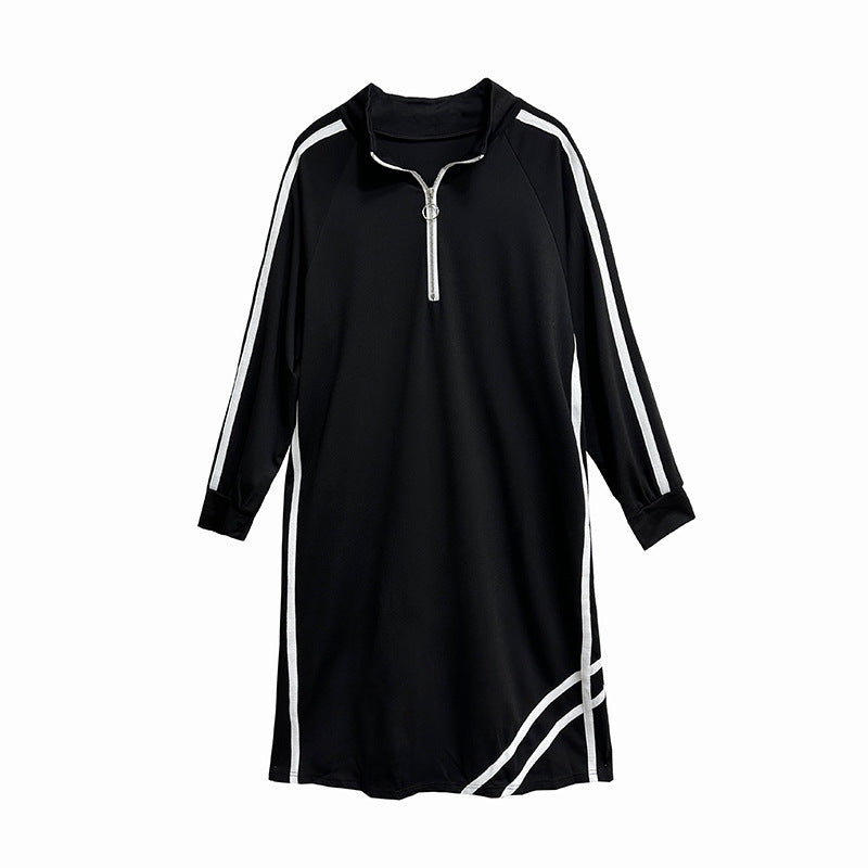 Jersey loose slim A-line onepiece