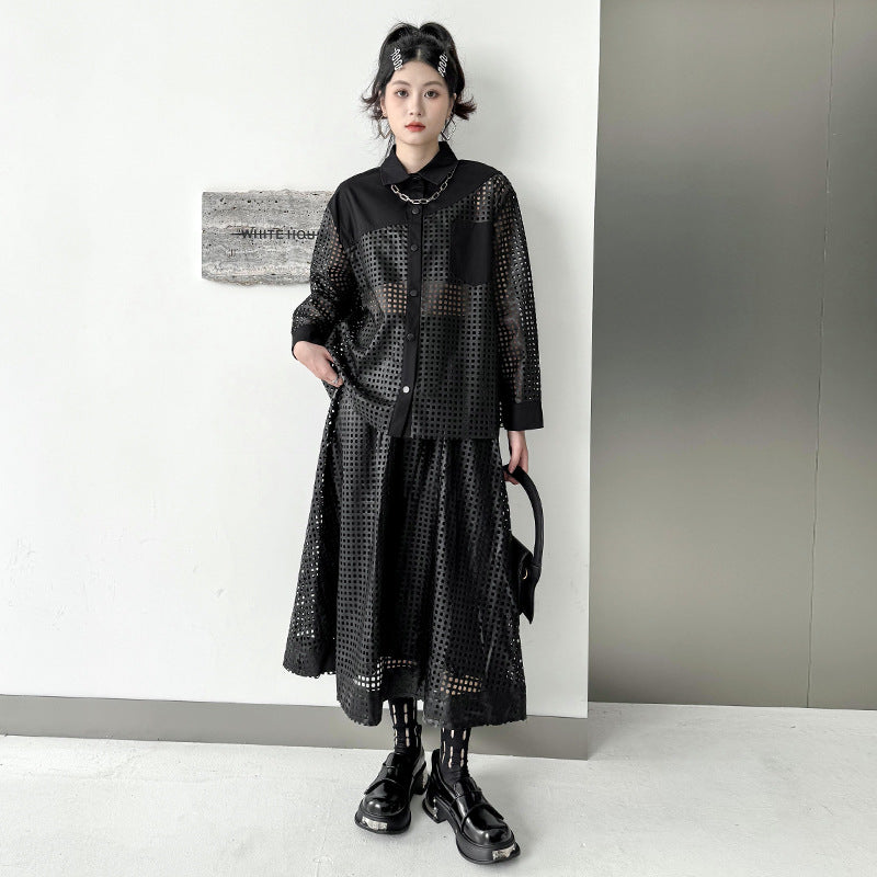 Mesh tops / mesh flare skirt