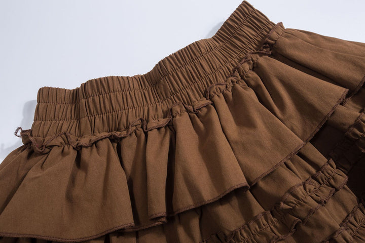 Tiered frill mini skirt