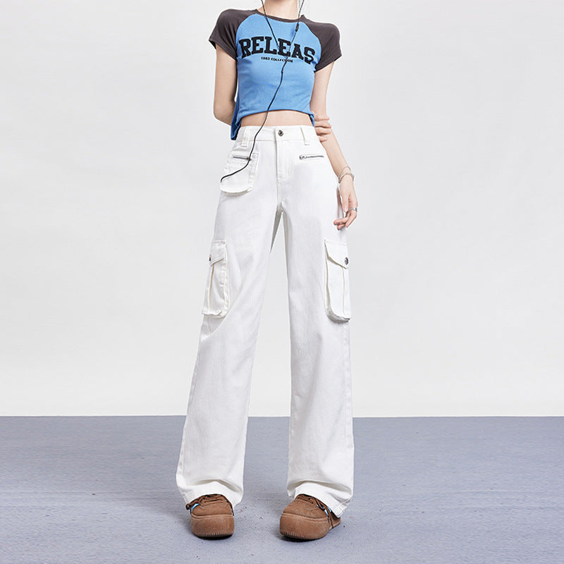 Design loose wide-leg mopping pants