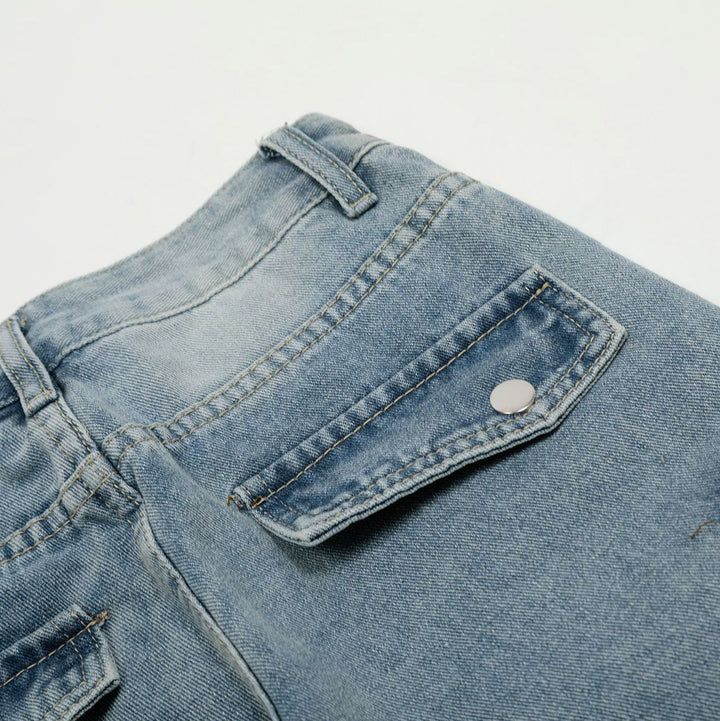 Pocket Washed Slim Jeans