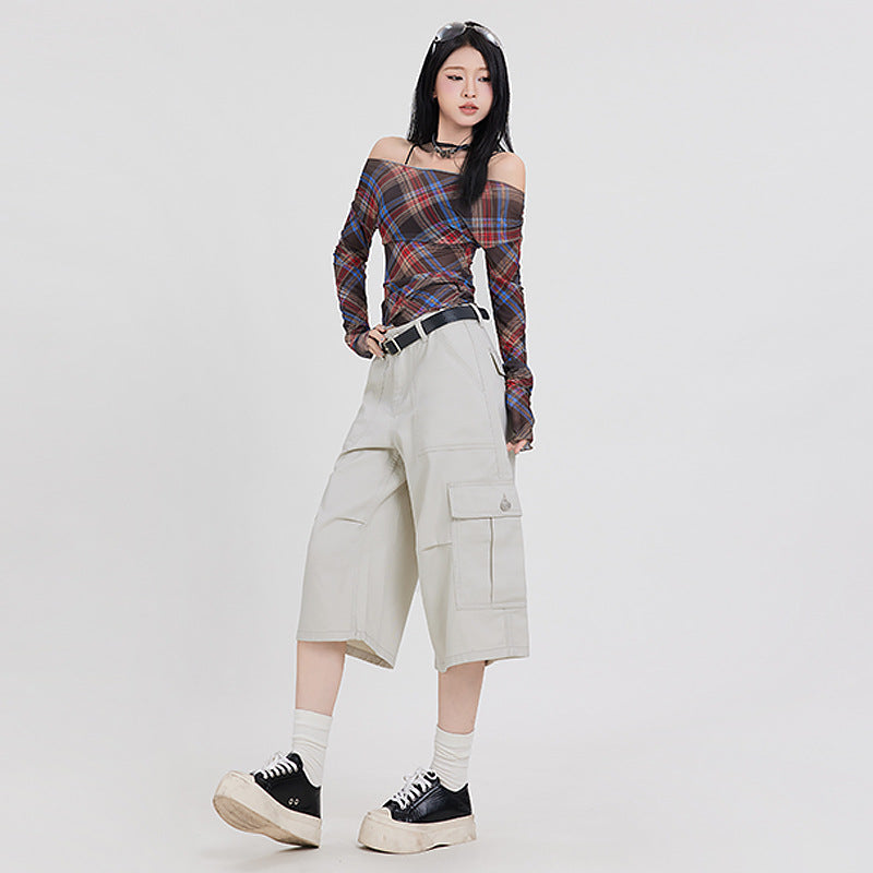 Design loose wide-leg tencel pants