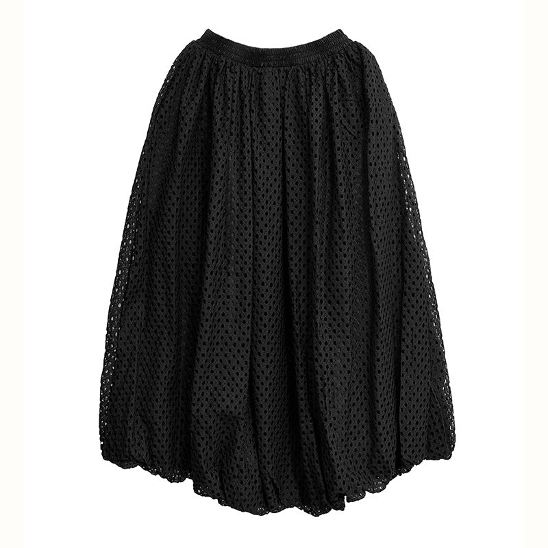 Mesh balloon skirt
