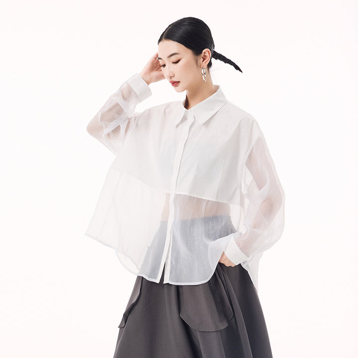 Sheer loose shirt