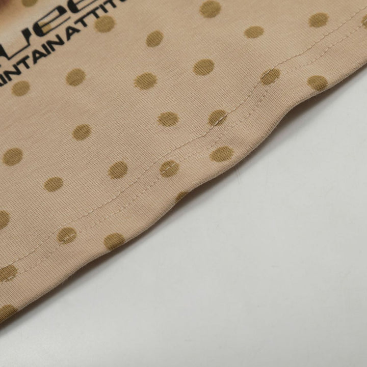 Dot Pattern Print Bear Short Sleeve T-shirt