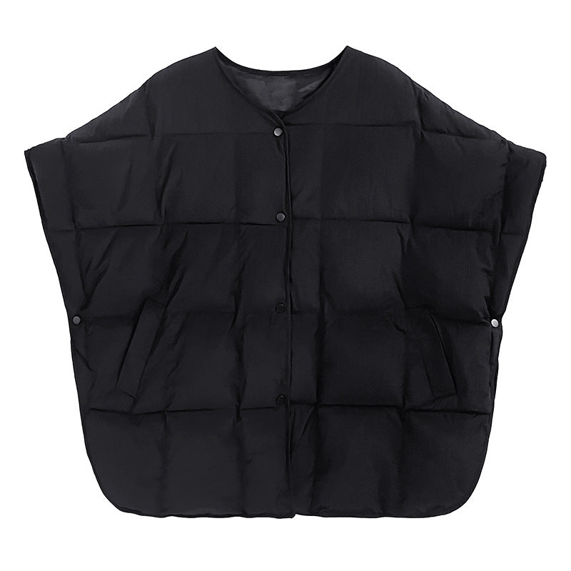 Quilted oversized vest jacket