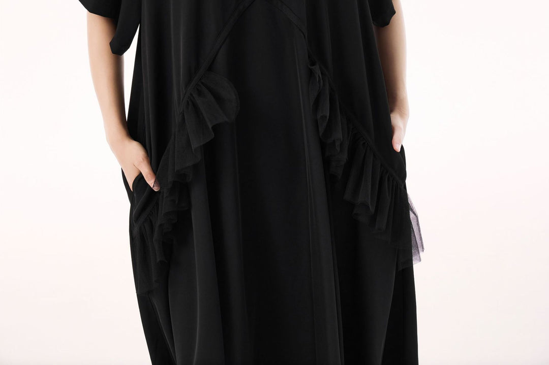 Big silhouette tulle decoration dress