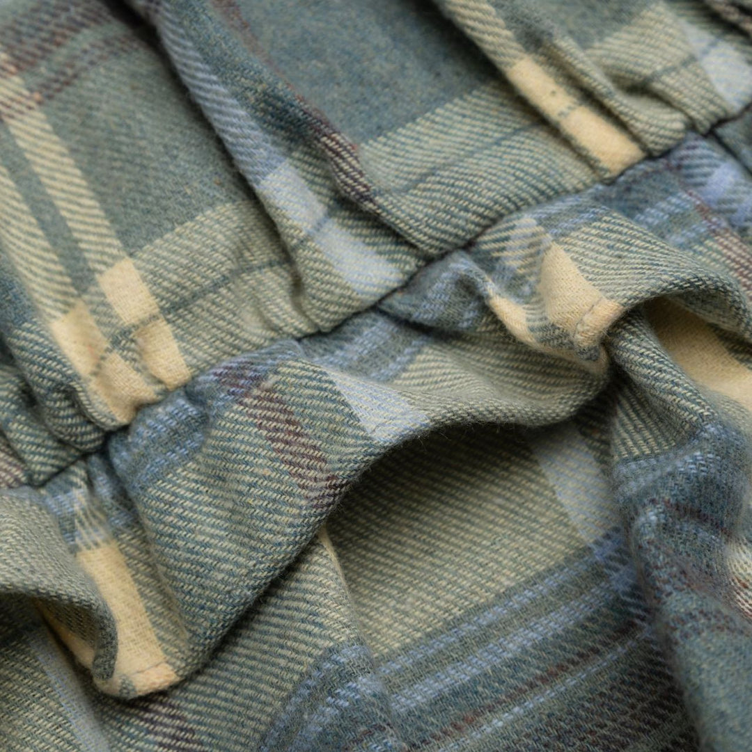 Check Front Frill Ribbon Mini Skirt