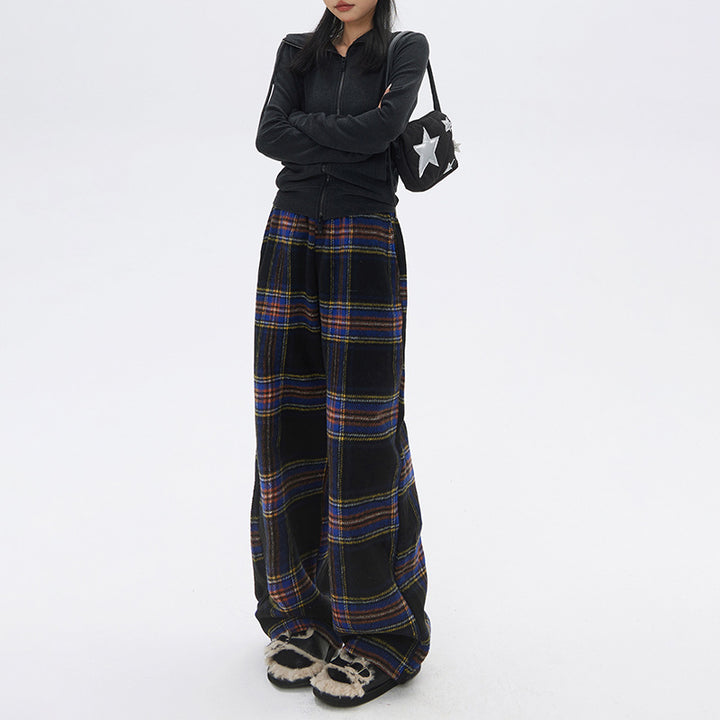High waist straight wide leg casual pants