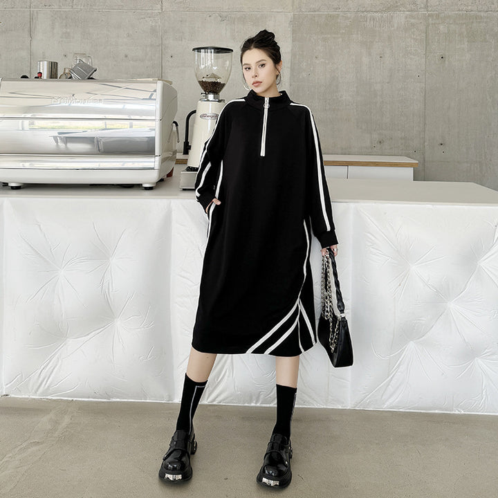 Jersey loose slim A-line onepiece