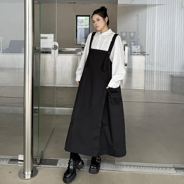 Workwear strap long dress