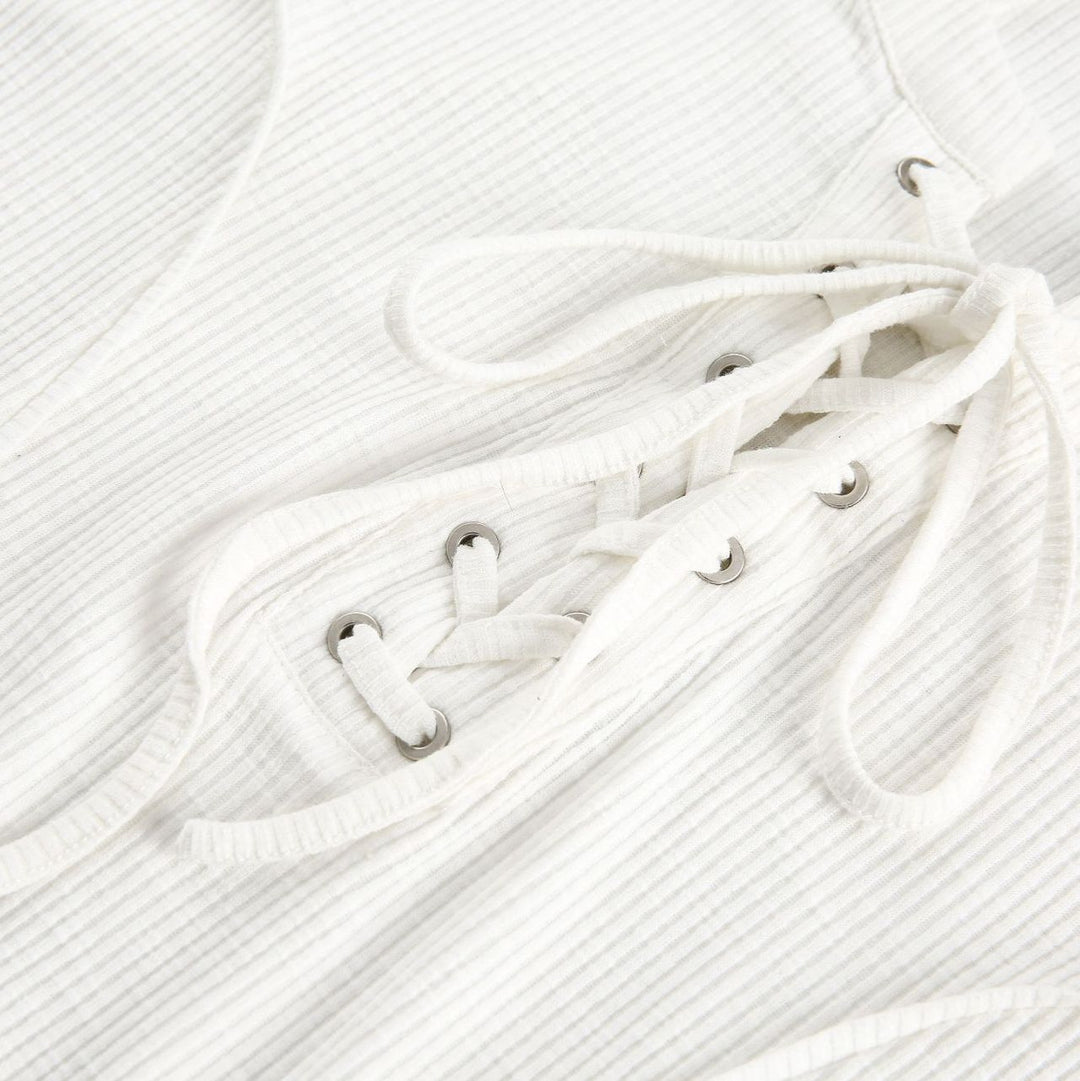 Lace-up Sleeve T-shirt