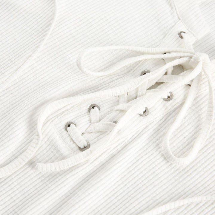 Lace-up Sleeve T-shirt