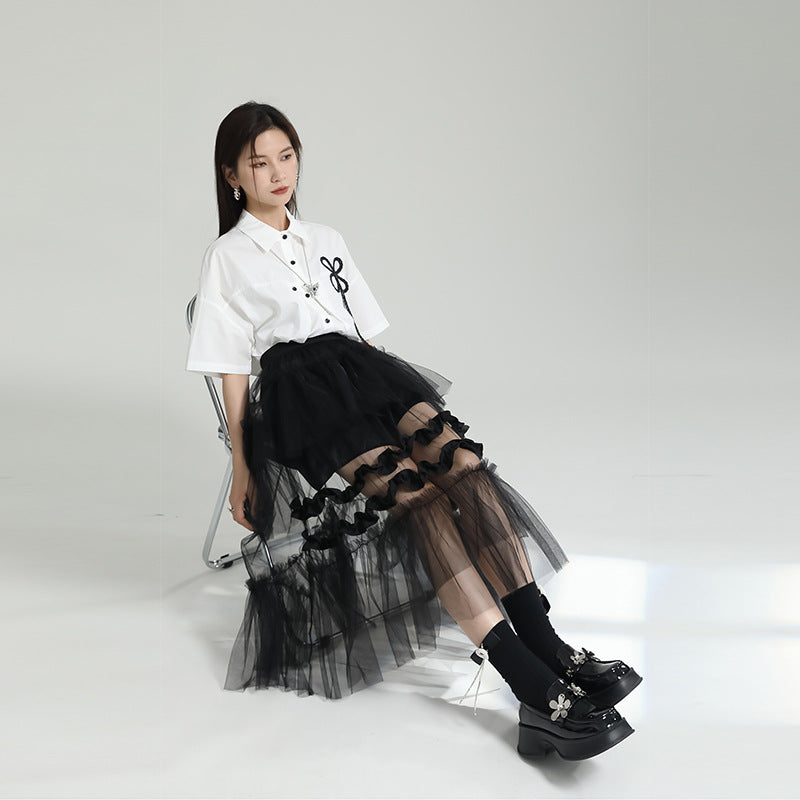 Tulle layered frill skirt
