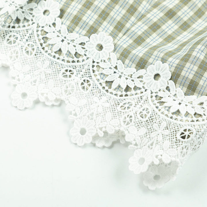 Lace checkered shirt