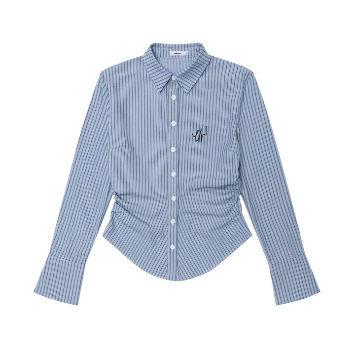 Embroidered Stripe Long Sleeve Shirt