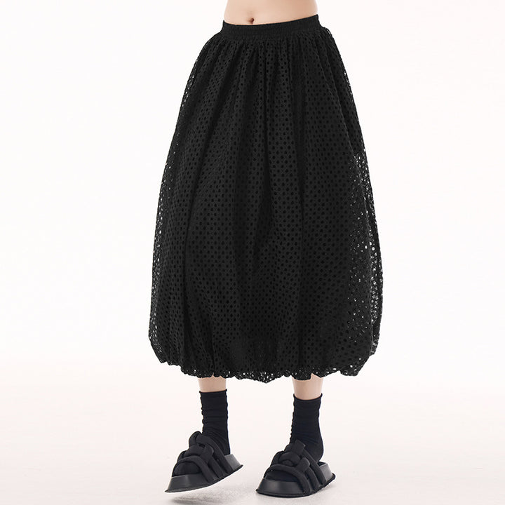 Mesh balloon skirt