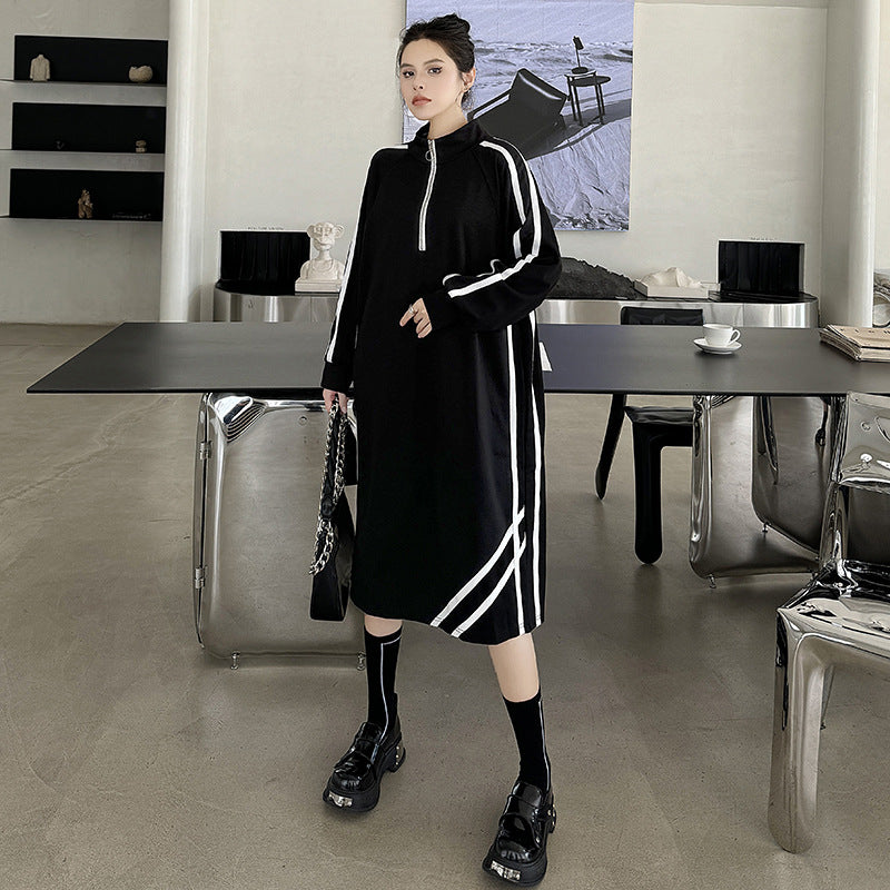 Jersey loose slim A-line onepiece