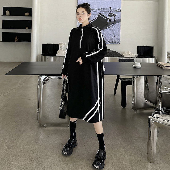 Jersey loose slim A-line onepiece