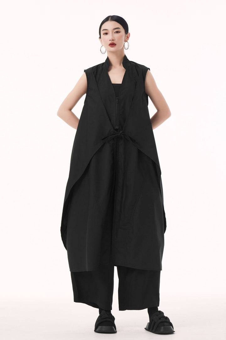 2way sleeveless vest dress