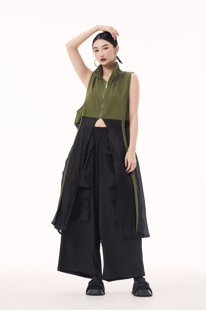 Front open jumper dress