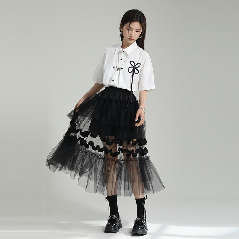 Tulle layered frill skirt