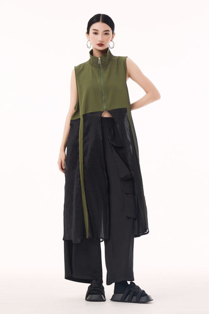 Front open jumper dress